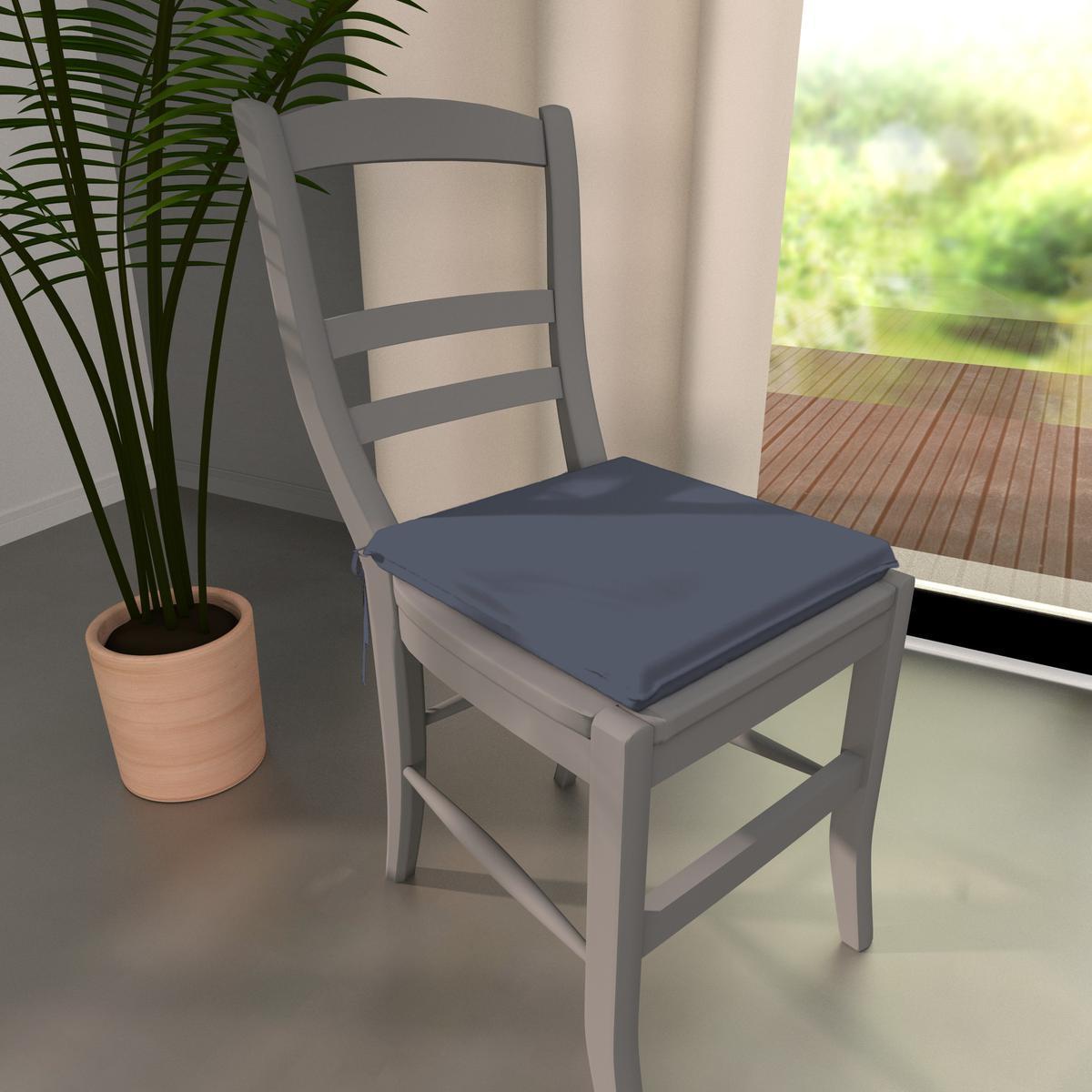 Dessus de chaise Panama - 38 x 36 cm - 100% coton - Gris foncé