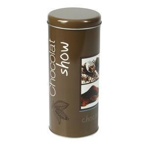 Boîte ronde chocolat 250 g - Acier inoxydable - Diamètre 8 x 18 cm- Différents coloris