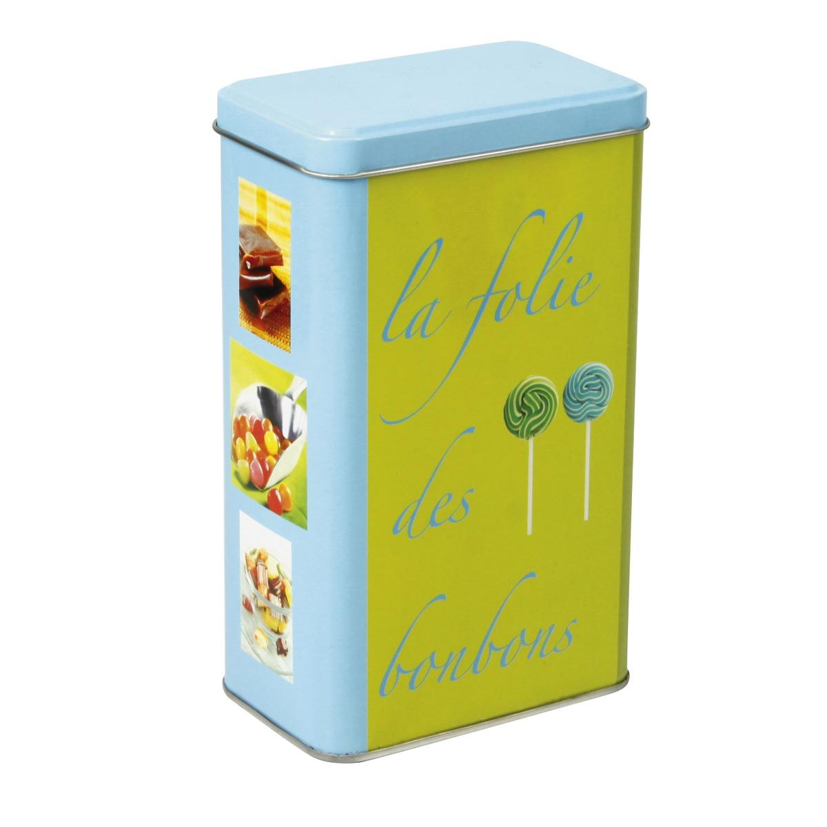 Boîte rectangulaire 250 grammes - Thème bonbons - Vert