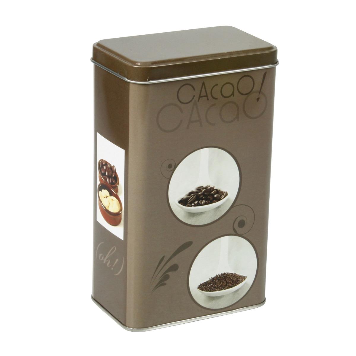 Boîte rectangulaire 250 grammes - Thème chocolat - marron