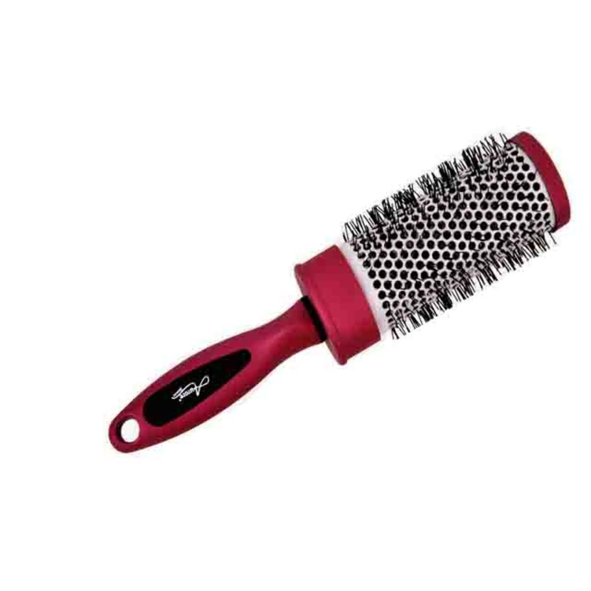 Brosse grand modèle a brushing en ceramique fuschia/white