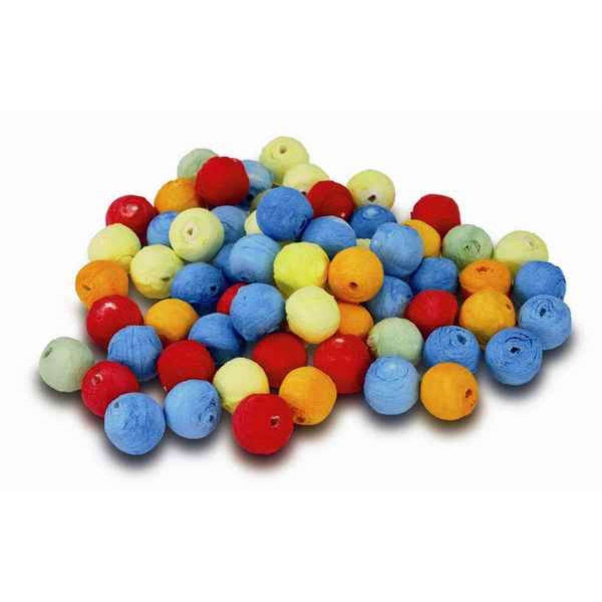 Sachet de 200 boules en papier - 16 x 24 cm - Multicolore