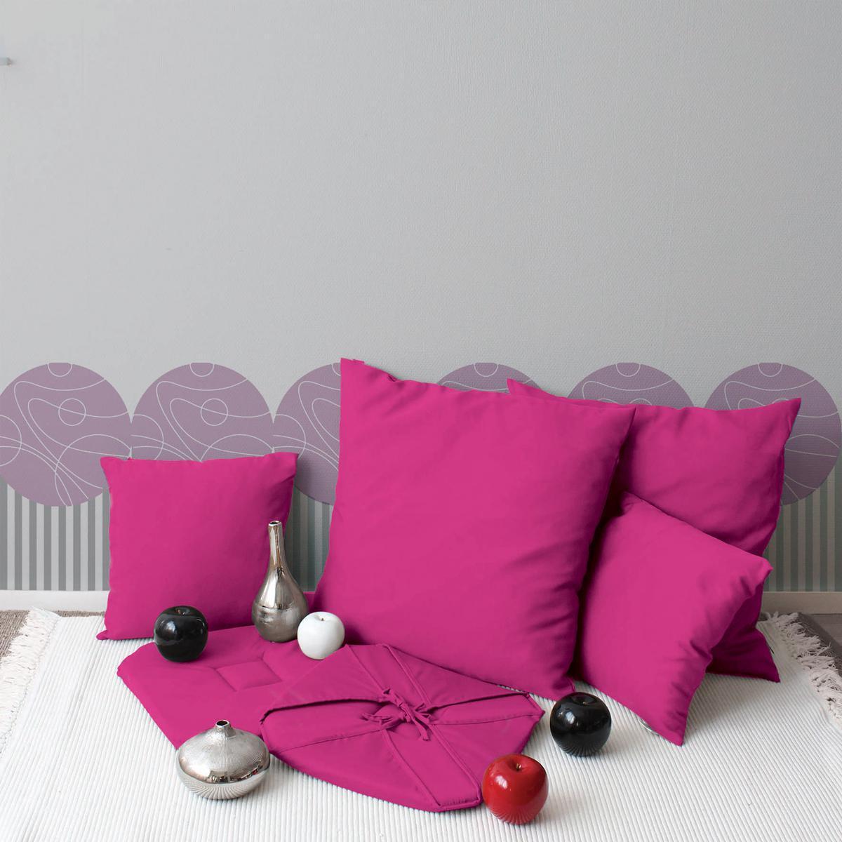 Coussin - 100% polyester - 40 x 40 cm - Rose