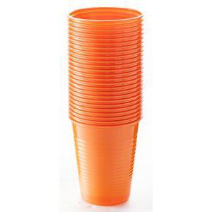 25 gobelets - Plastique - 20 cl - Orange