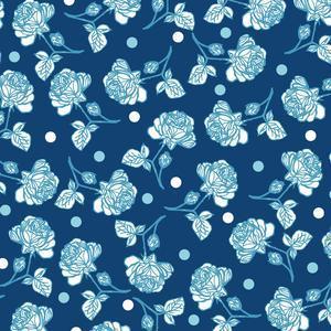Lot de 20 serviettes imprimées Amélie Dark Blue - 33 x 33 cm - Ouate de Cellulose - Multicolore