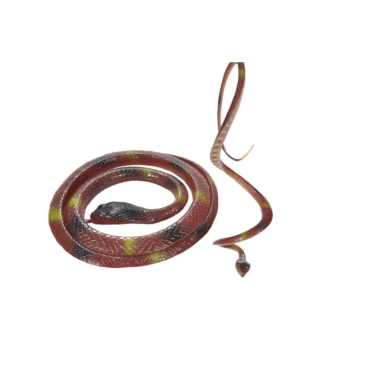 Serpent en PVC - Longueur 90 cm - Marron