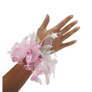 Lot de 2 bracelets princesse en polyester - 17 x 13 x 1 cm - Rose