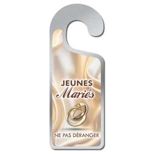 Plaque de porte - Jeunes mariés ne pas déranger - 8 x 20 cm