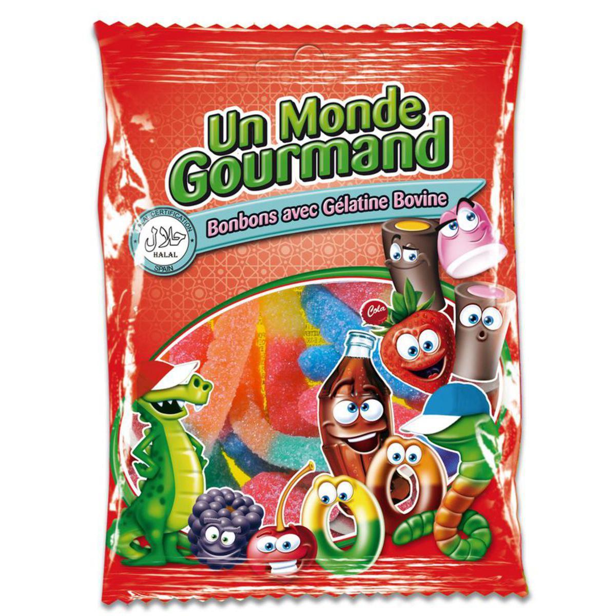 Sachet de vers de terre acidulés Halal - 150 g