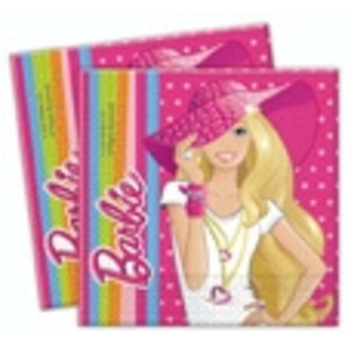 Barbie dollicious serviettes 2 plis 33 x 33 cm x 20 pièces