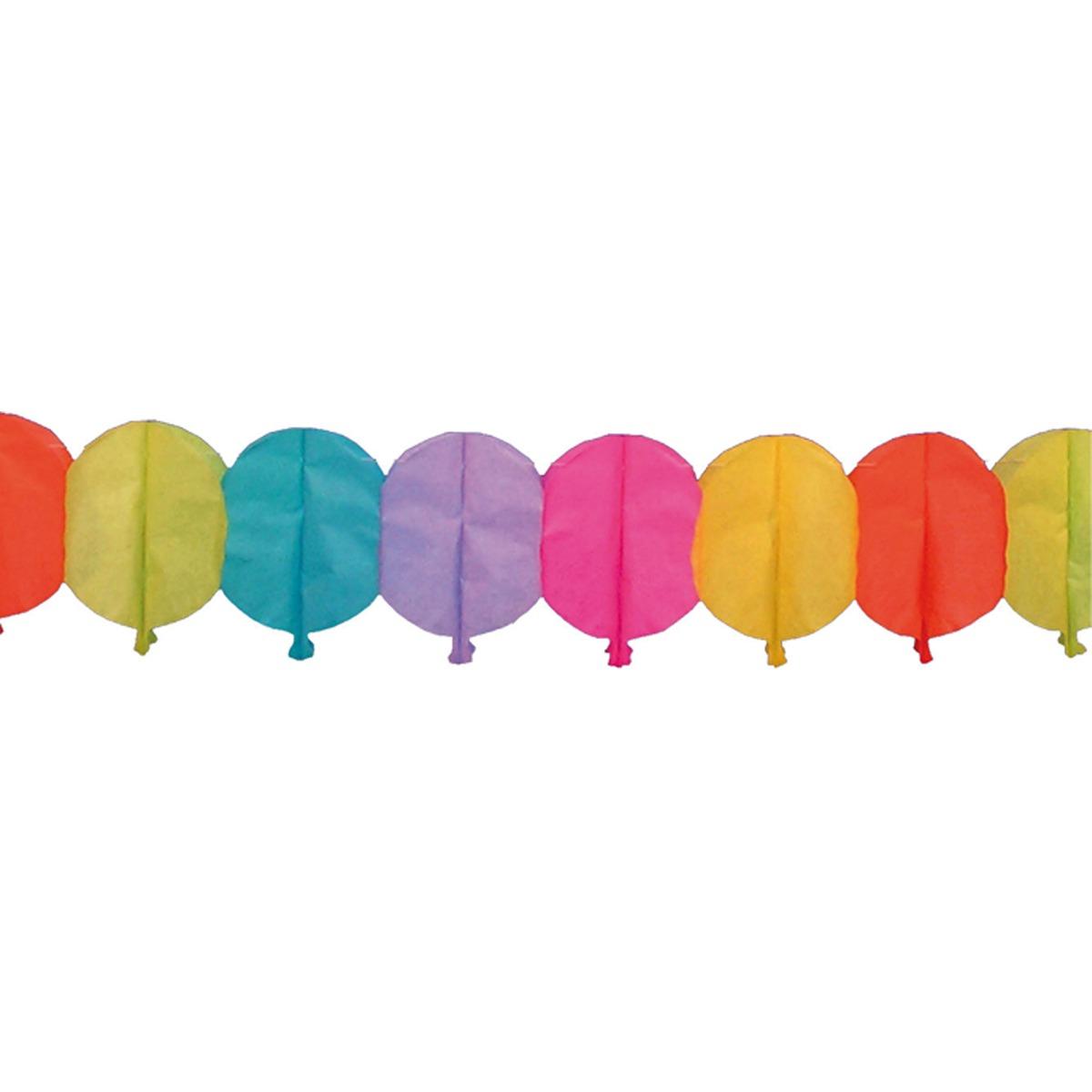 Guirlande Ballons en papier - 6 m - Multicolore