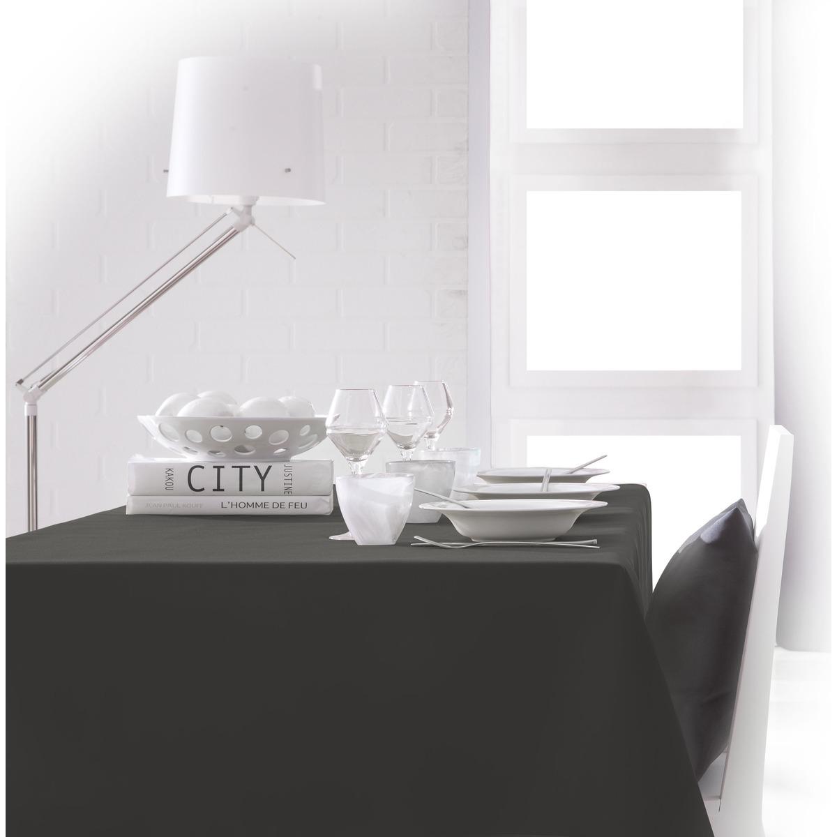 Nappe de table rectangulaire - 150 x 250 cm - Gris canon de fusil