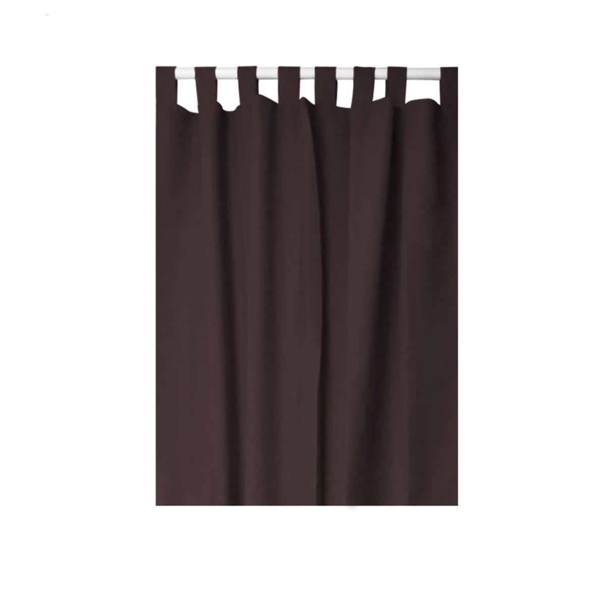 Rideau en polyester - 140 x 260 cm - Marron