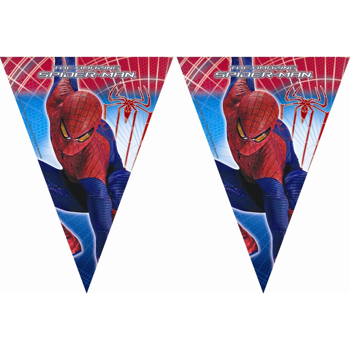 Guirlande Spider-man 4 en polyéthylène et polypropylène - 3 mètres - Multicolore