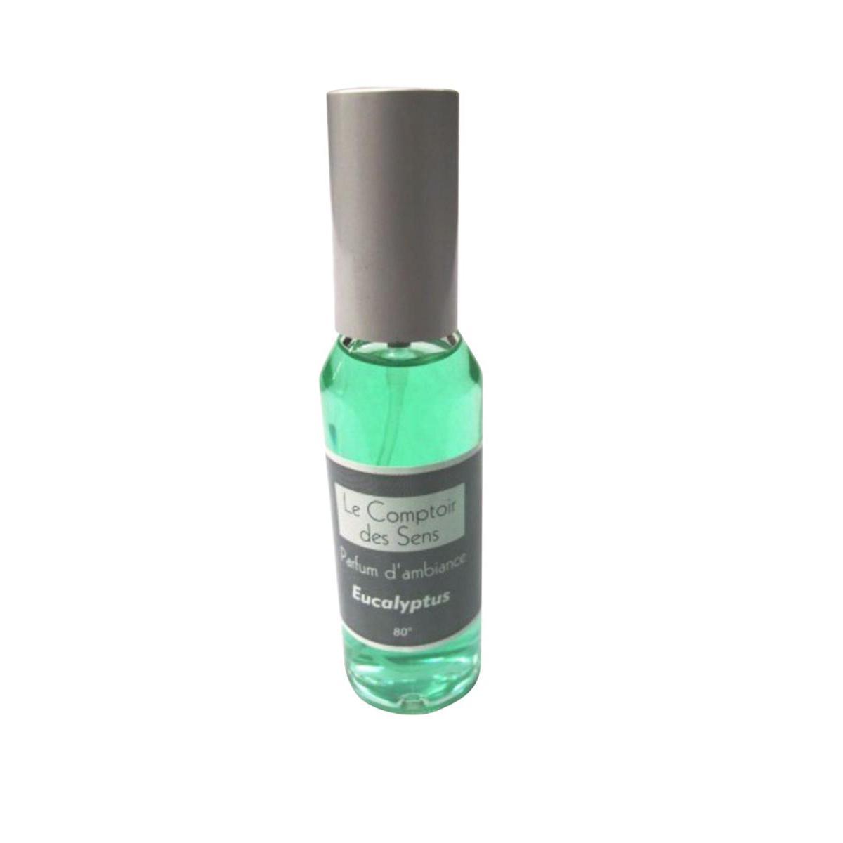 Parfum d'ambiance eucalyptus - Verre - D 3 x 12 cm - 30 ml - Vert