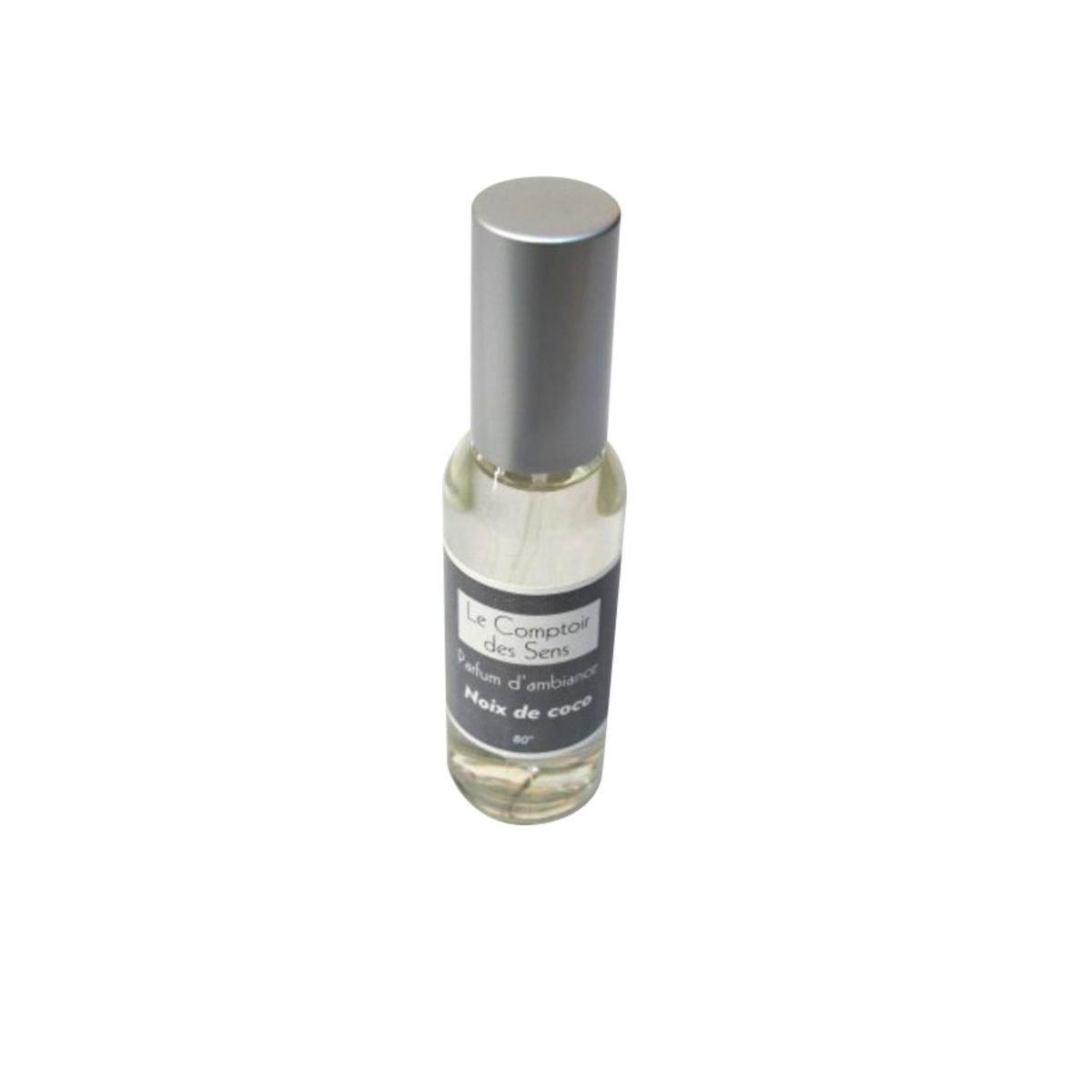 Parfum d'ambiance coco - Verre - D 3 x 12 cm - 30 ml - Blanc