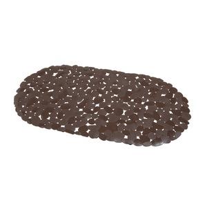 Tapis fond de baignoire anti-glisse galets - 69 x 36 cm - Marron