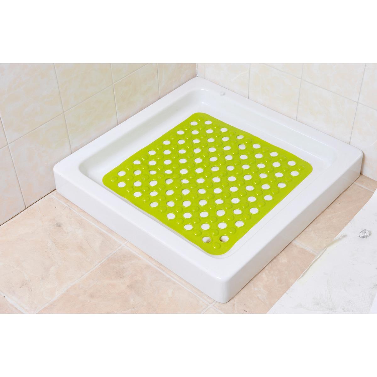 Tapis fond de douche anti-glisse - 50 x 50 cm - Vert