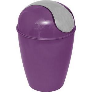 Poubelle conique avec couvercle 5,6 L - Violet aubergine