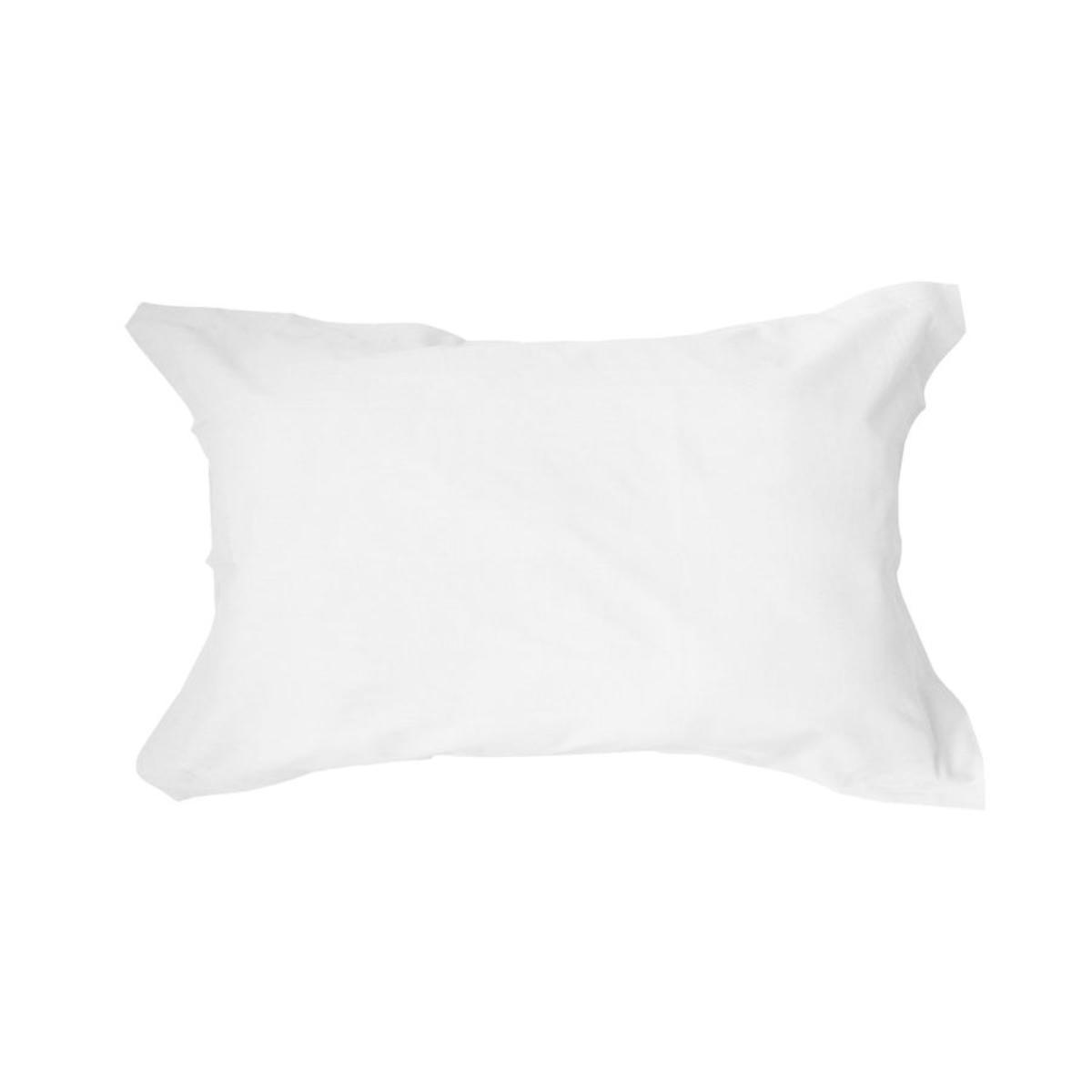 Taie d'oreiller 100% coton - 50 x 70 cm - Blanc chantilly