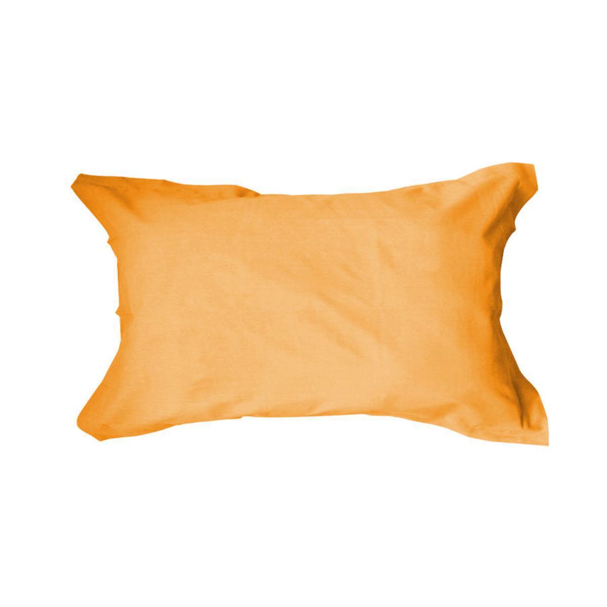 Taie d'oreiller 100% coton - 50 x 70 cm - Orange vendange
