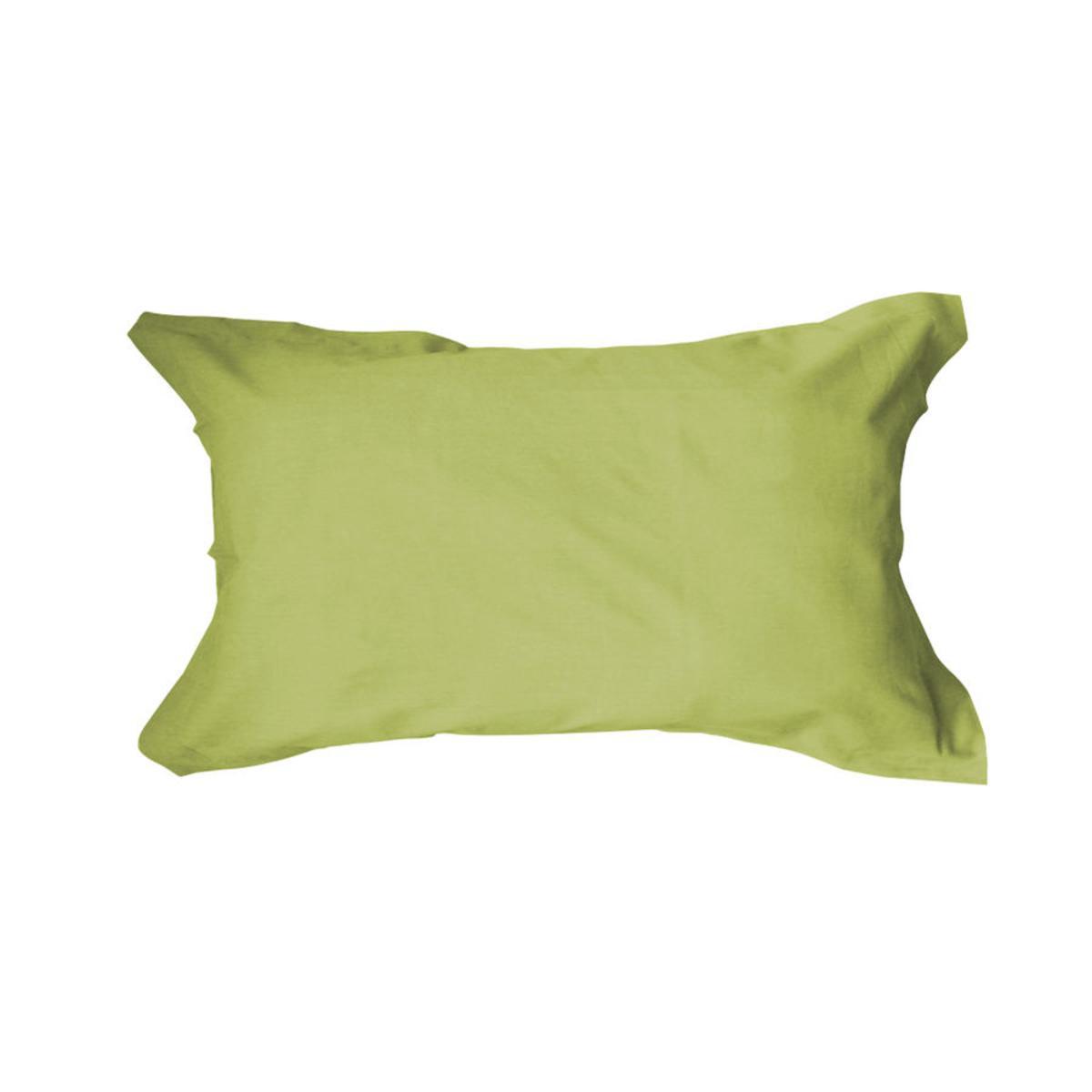 Taie d'oreiller 100% coton - 50 x 70 cm - Vert fougère