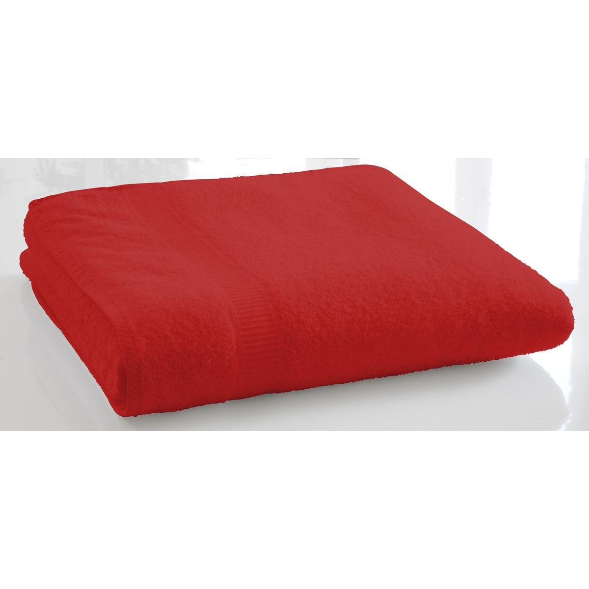 Drap de bain - 70 x 130 cm - Rouge pomme d'amour