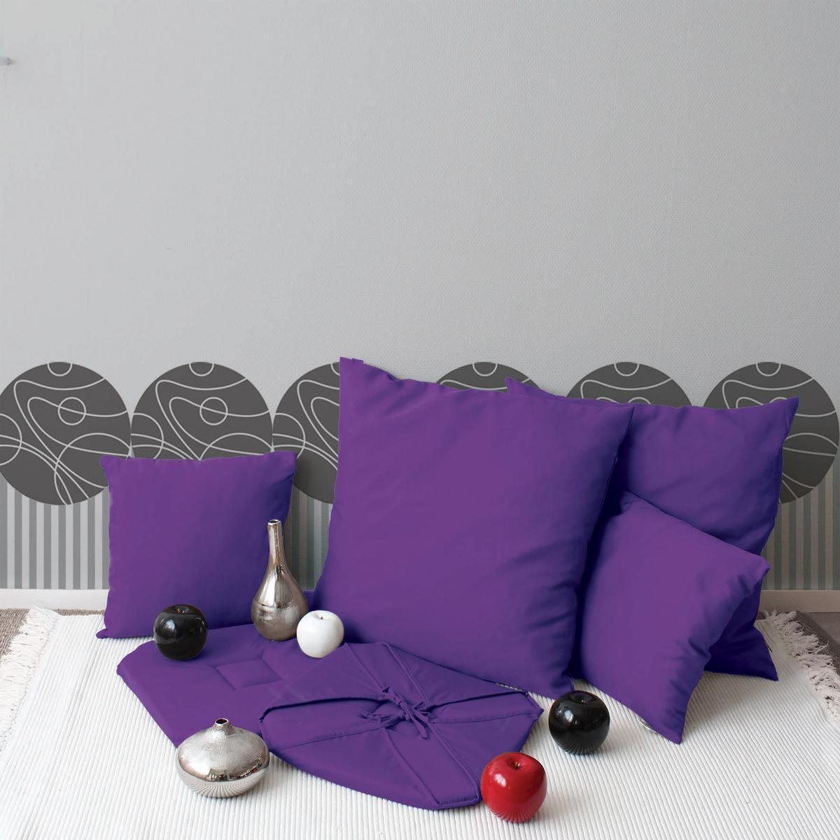 Coussin - 100% polyester - 40 x 40 cm - Violet