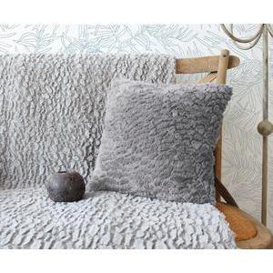 Coussin - 100% polyester - 40 x 40 cm - Gris