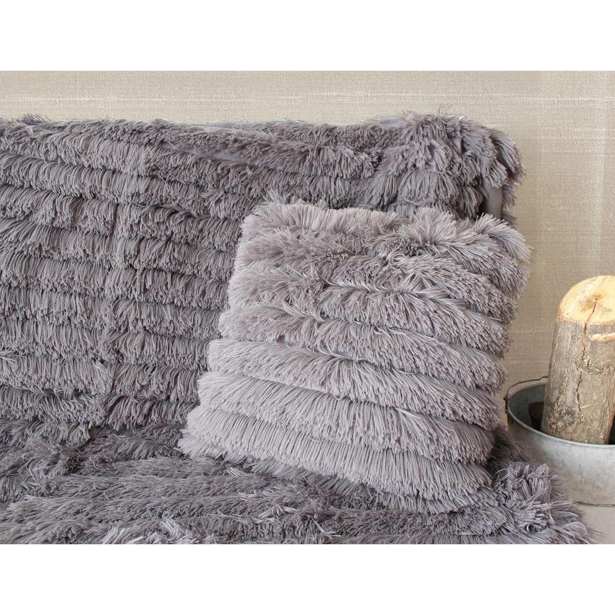 Coussin - 100% polyester - 40 x 40 cm - Gris