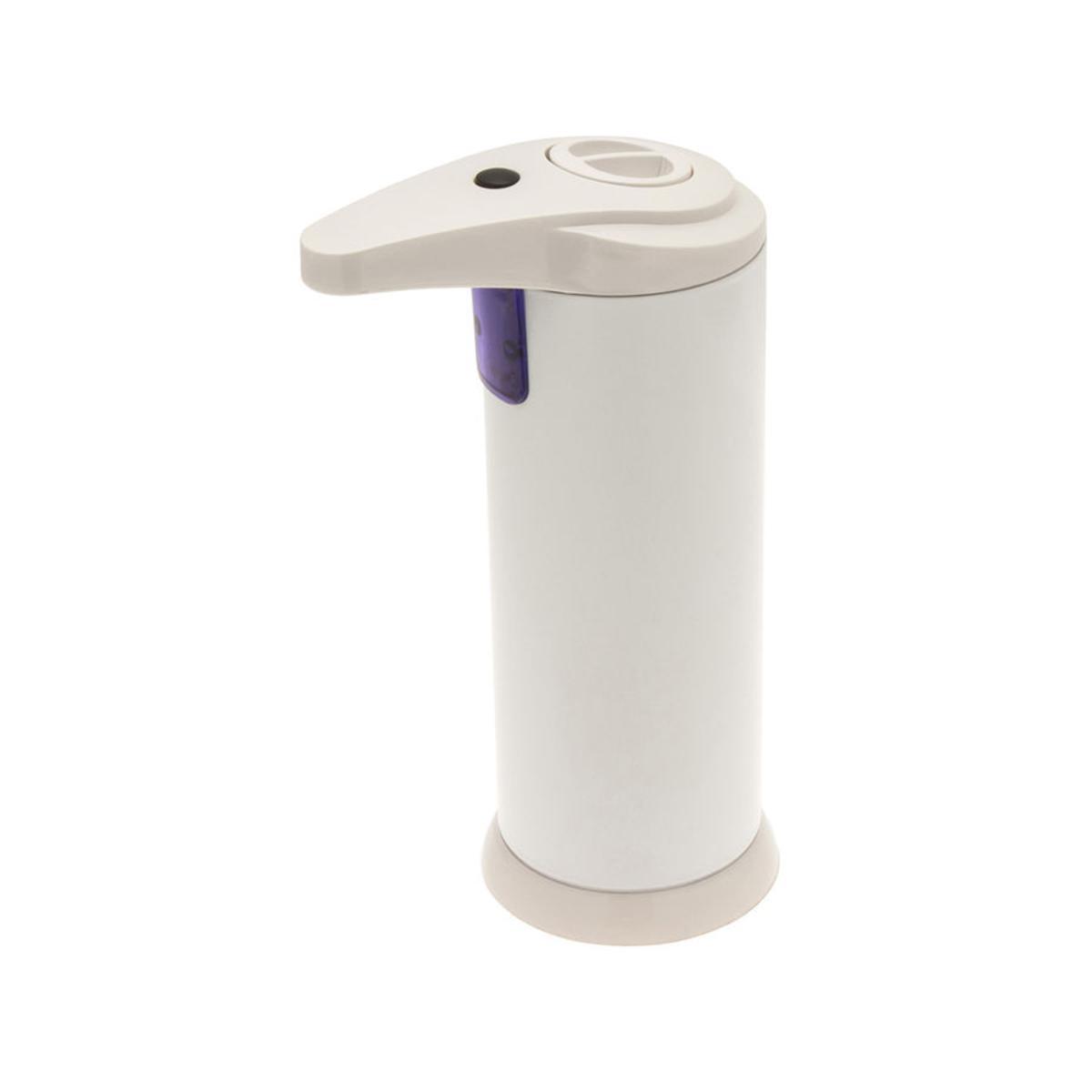 Distributeur savon - Plastique -  7 x 12 x 18,5 cm - Blanc