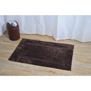 Tapis de salle de bain Carla 100% coton collection Prestige - 50 x 80 cm - Chocolat