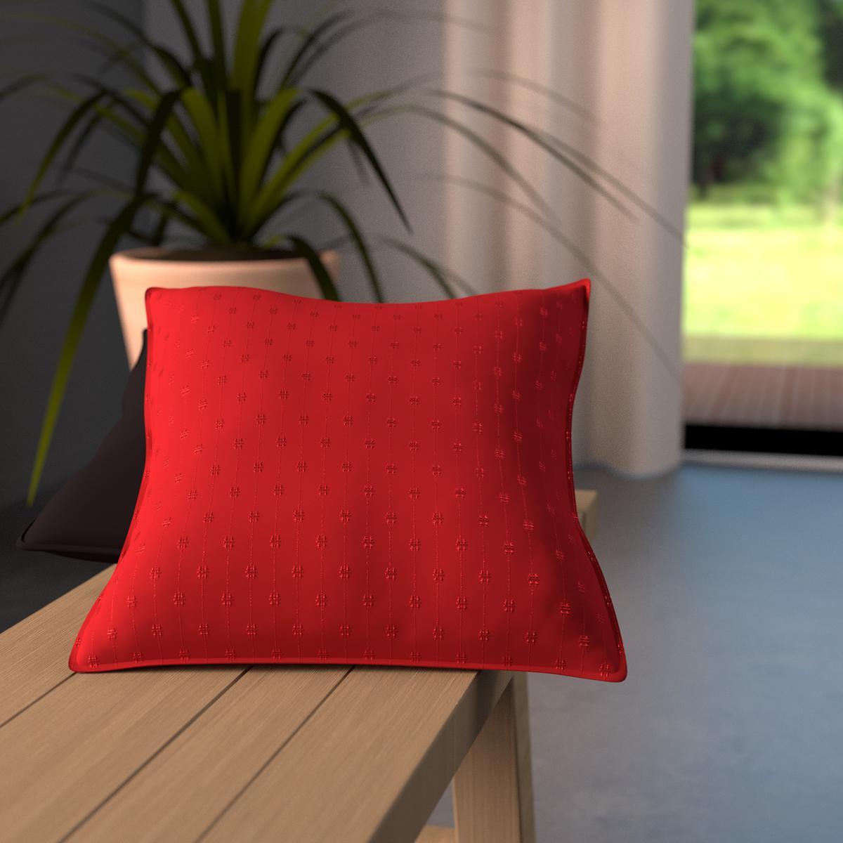 Coussin palermo - 60 x 60 cm - 70% Polyester/30% Coton - Rouge