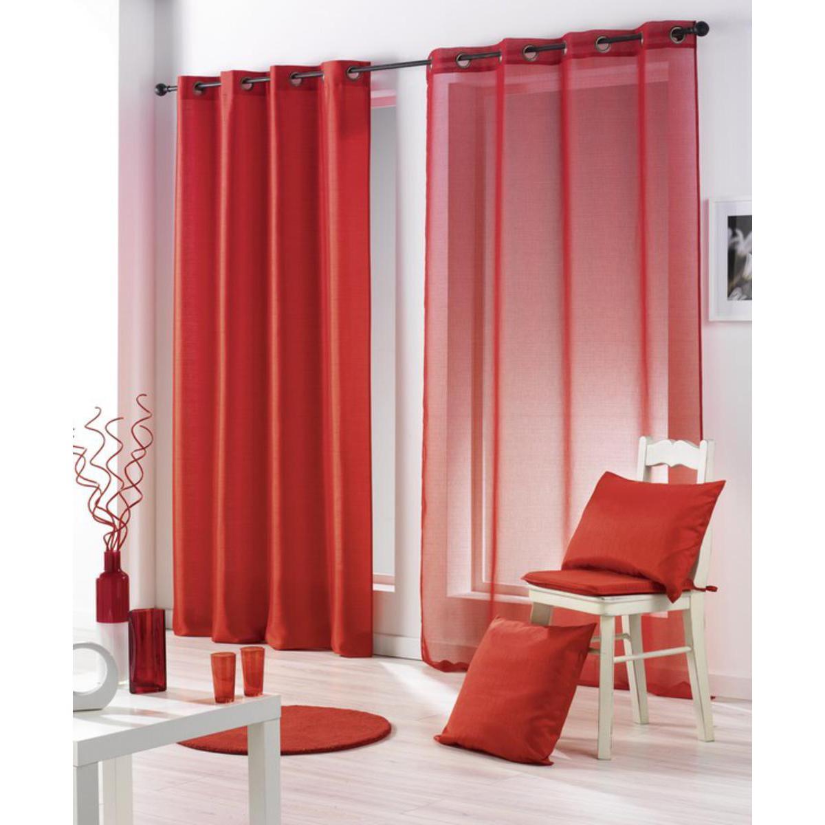 Galette de chaise Salsa en polyester - 40 x 40 x 3,5 cm - Rouge rubis