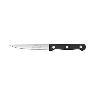 Couteau à steack 3 rivets - Acier inoxydable - Manche abs - 27,2 cm - Noir