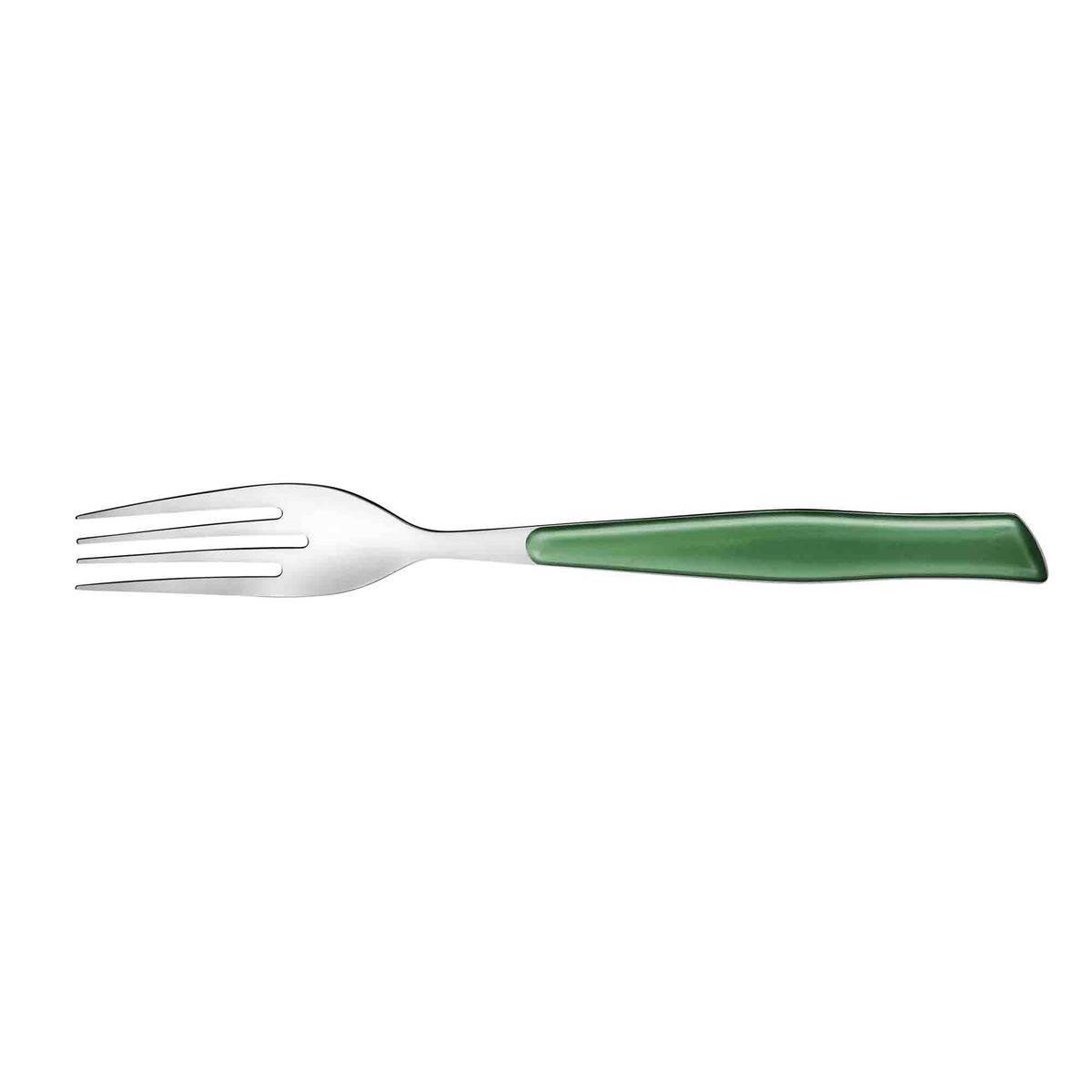 Fourchette élégance vert - Acier inoxydable - 21,7 cm - Vert