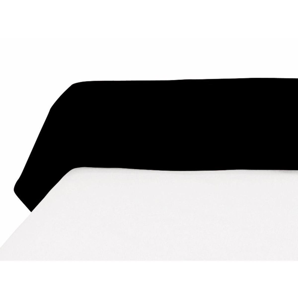 Taie de traversin uni - 85 x 185 cm - Noir