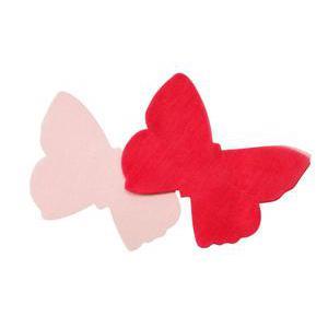 papillons en organsa 10cmx4cm rouge x50