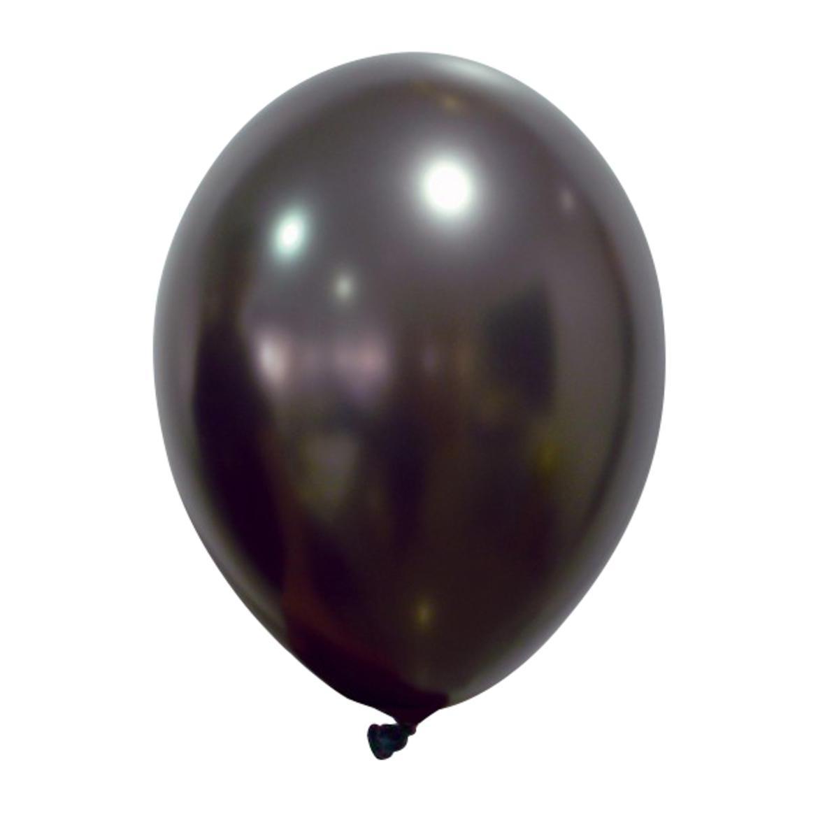 ballons nacres x 18 diam 30 cm noir