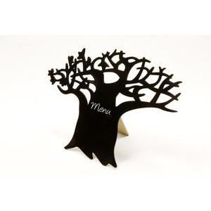 Baobab porte menu - Bois - 18 x 25 cm - Noir