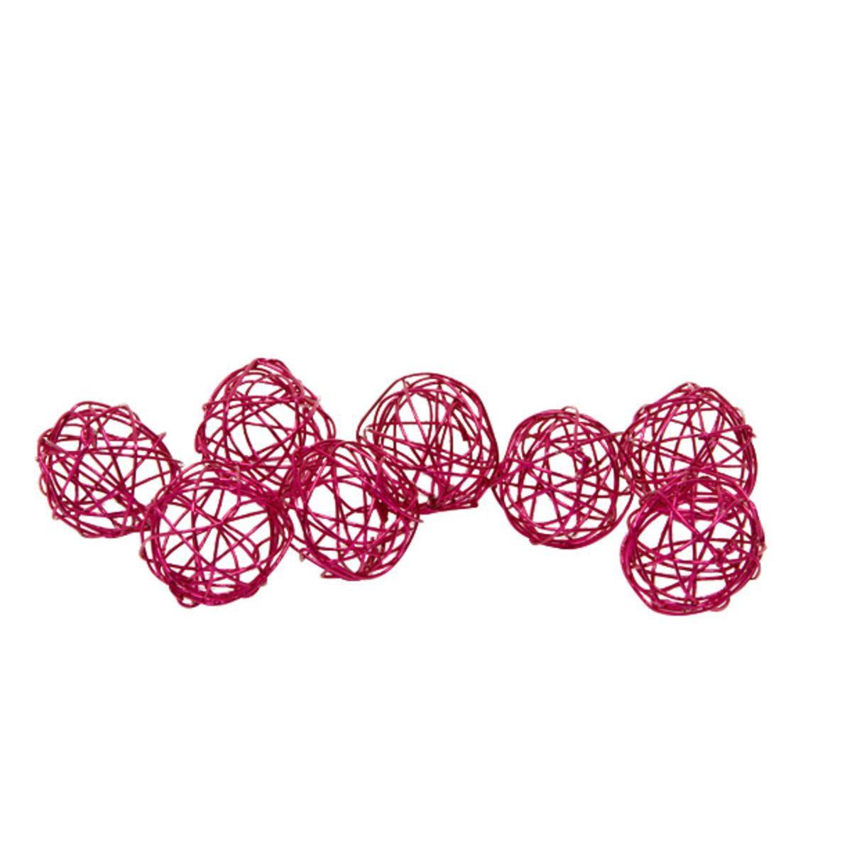 boules deco alu dia. 2cm x 12 fuschia