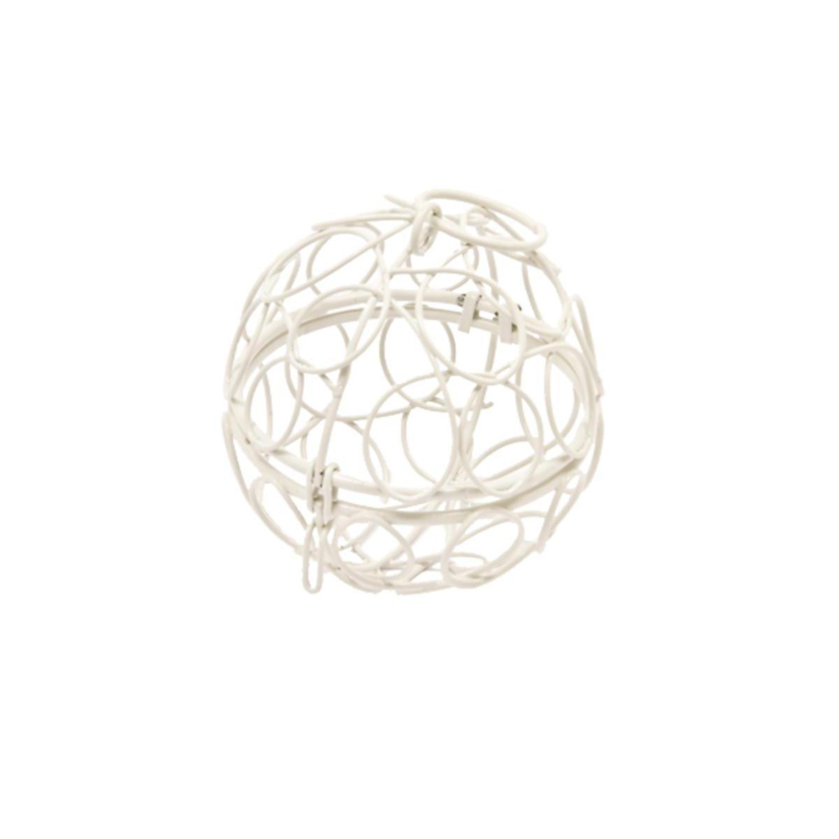Boule de décoration - Acier - Diamètre 6 cm - Blanc