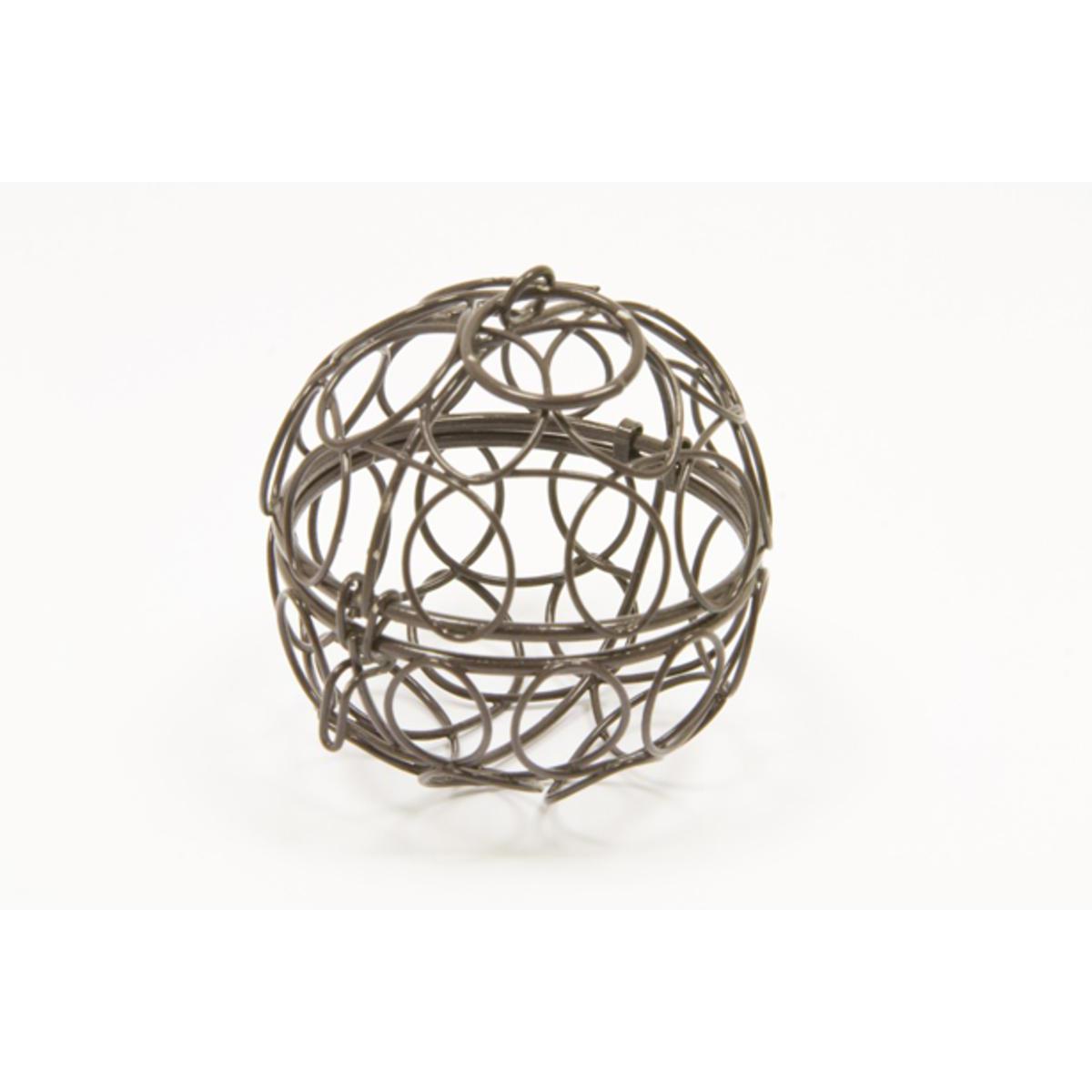 Boule de décoration - Acier - Diamètre 6 cm - Marron