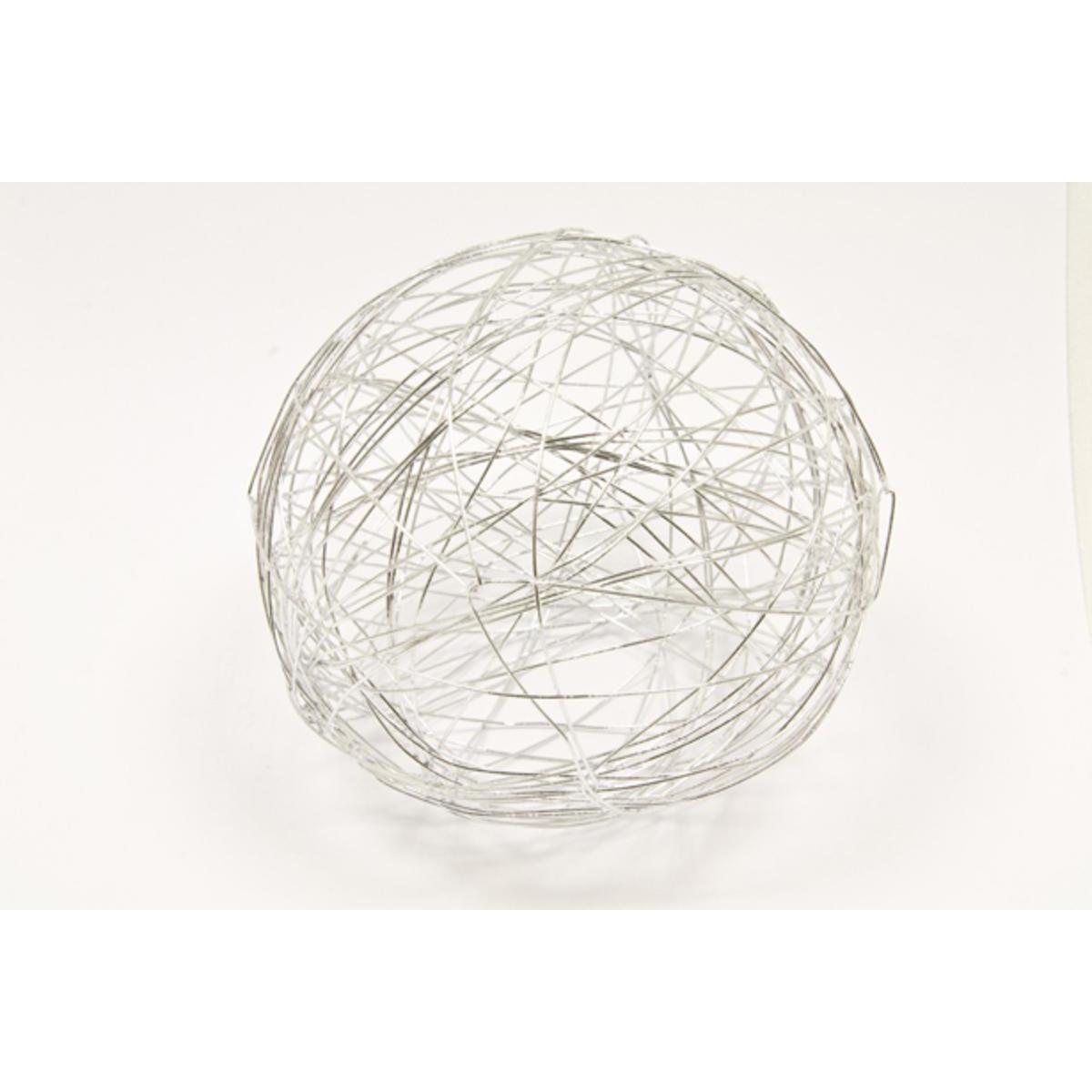 Boule de décoration - Aluminium - Diamètre 10 cm - Argent