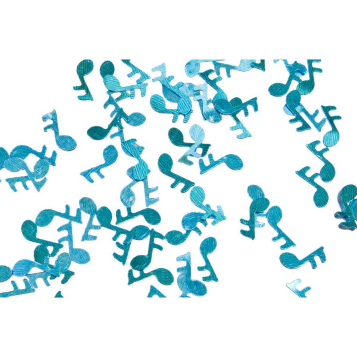 Confettis de table thème note - Plastique - 10g - Turquoise