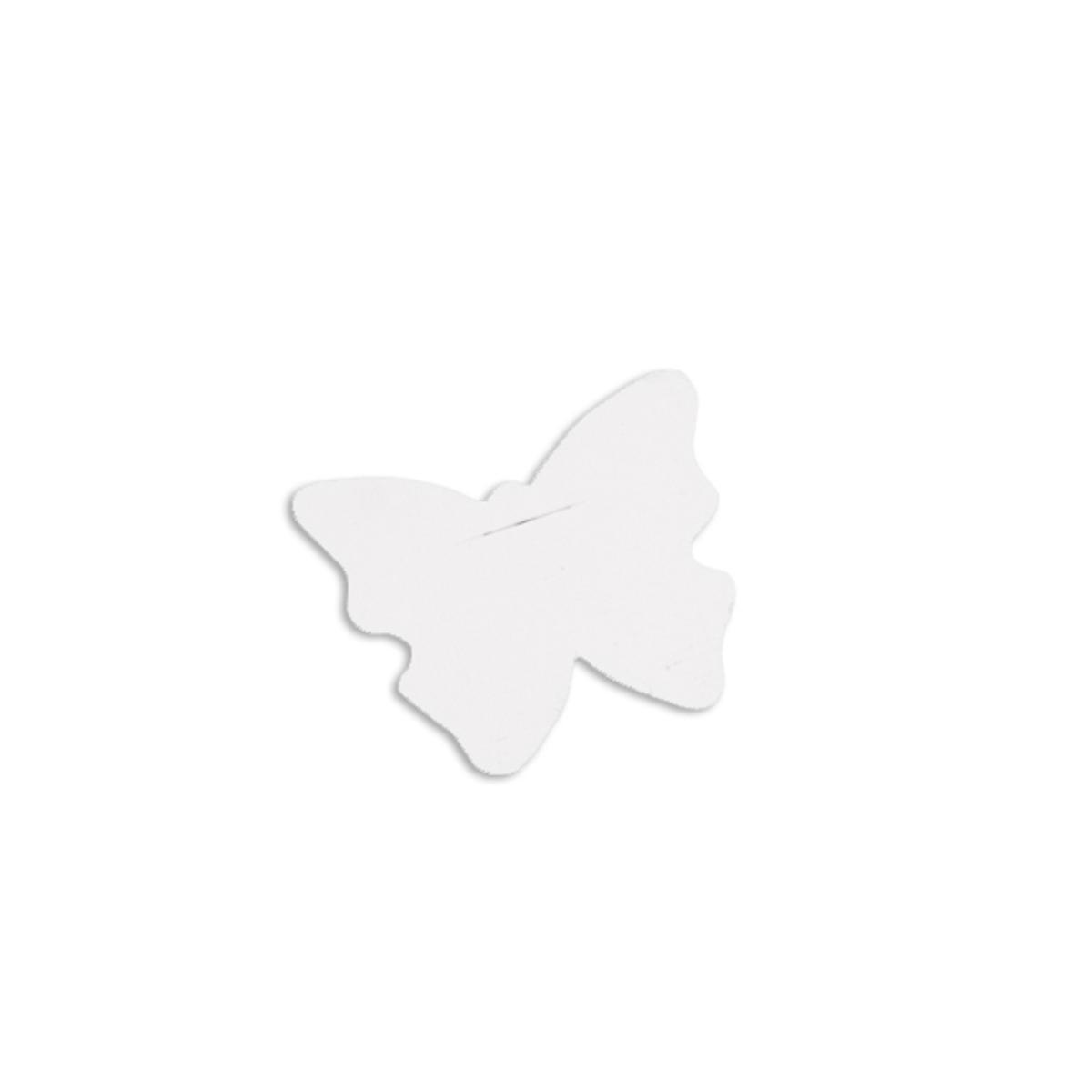sachet cavalier 10 etiquettes forme papillon 5cmx4,5 blanc