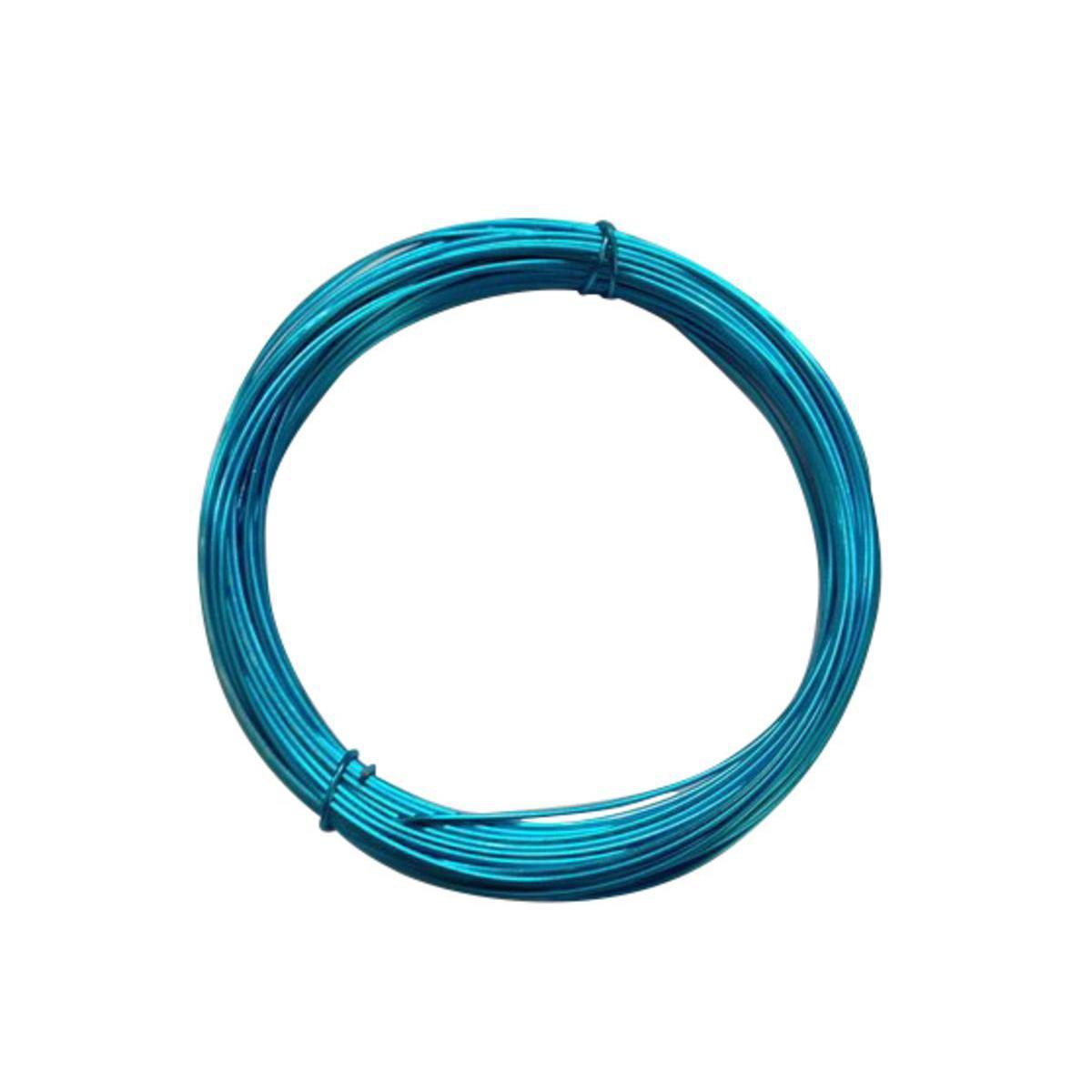 fil aluminium souple dia 1mm/10 m turquoise