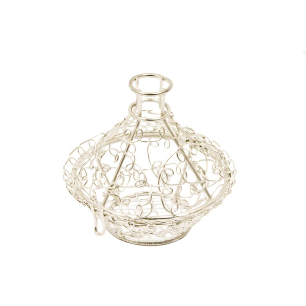 Boite en forme de tajine pour dragées - Acier - 6,5 x 6,5 cm - Argent