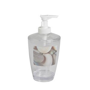 Distributeur de savon à pompe collection Belle-Île - 7,5 x 16,5 cm - Transparent