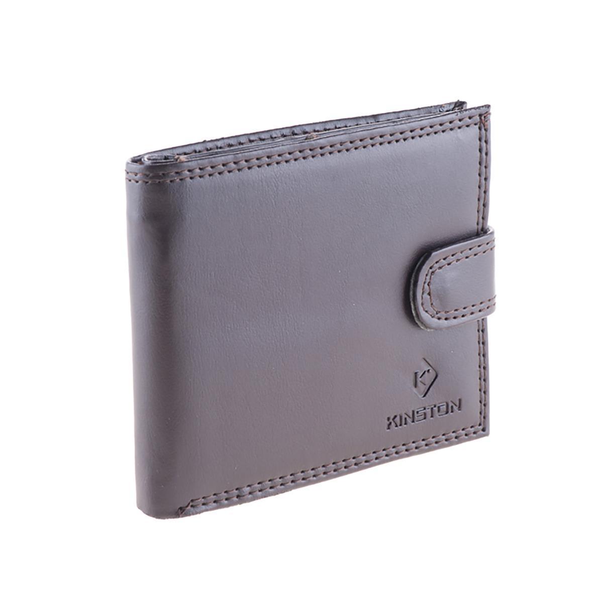 Portefeuille homme simili cuir pression rangement pièces - L 12.5 x H 10 x 2 cm